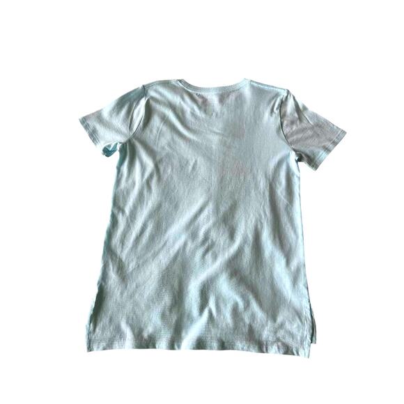 Adidas Girl's Logo Graphic Tee T Shirt Blue L *NWT - Picture 2 of 4